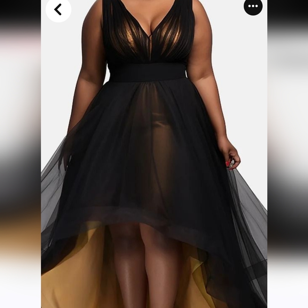 Elegant Black and Gold Women's Dress